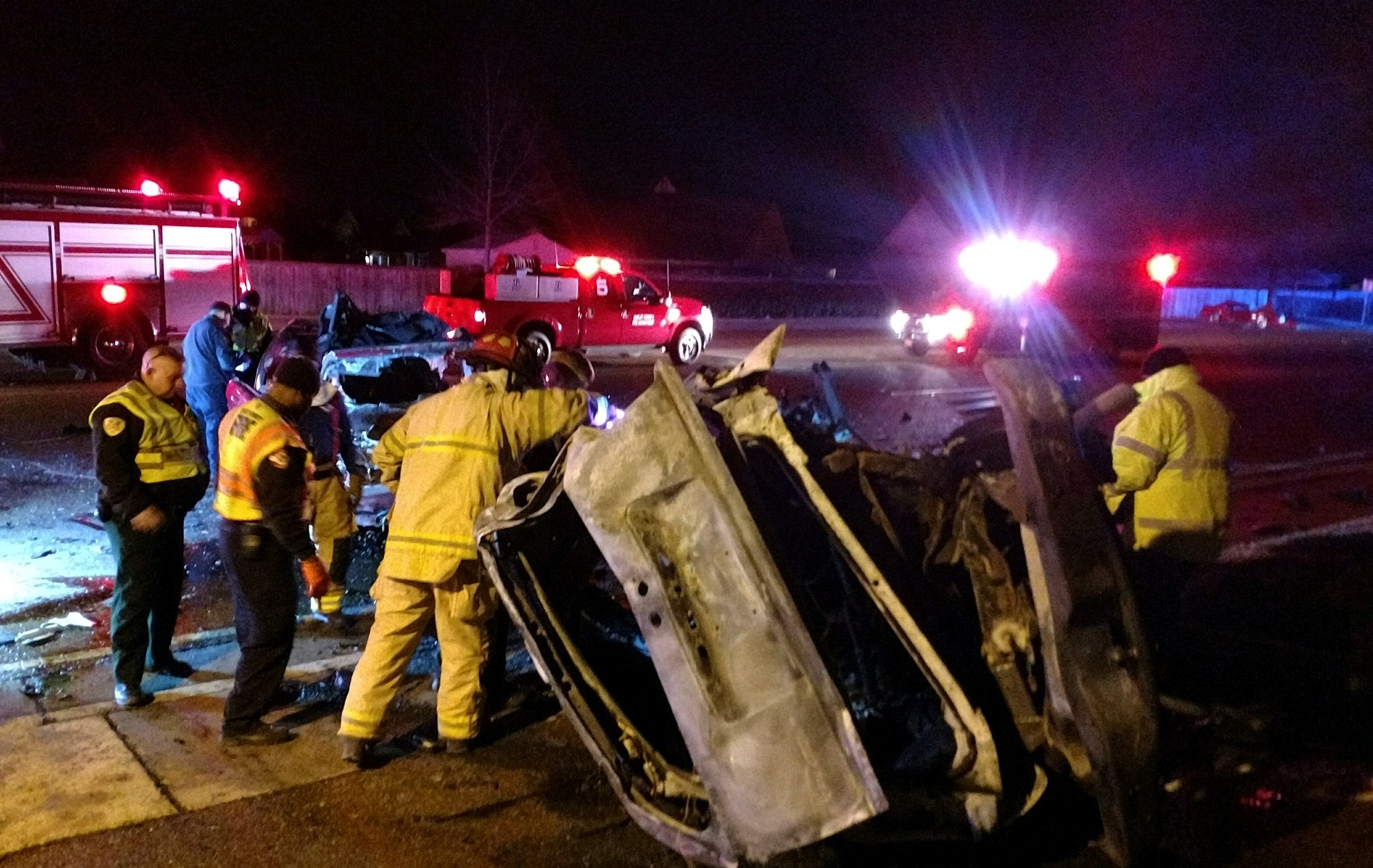 scene of triple fatal accident
