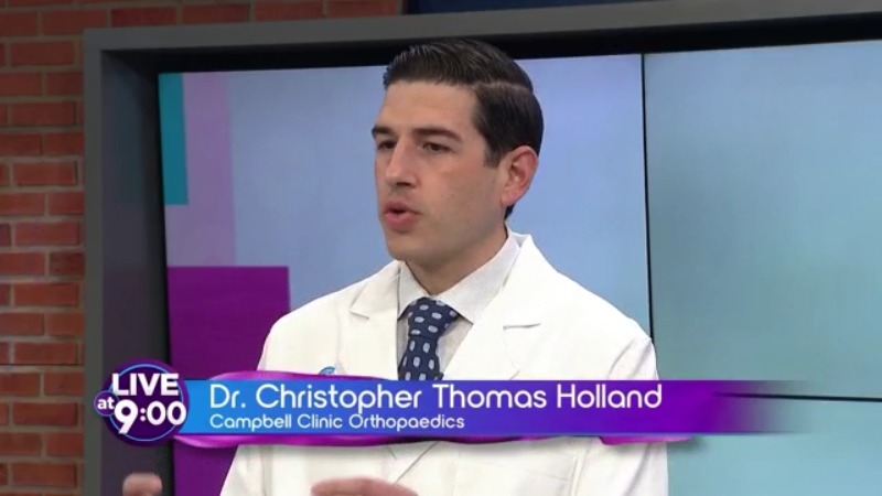 Arthritis hip and knee tips and treatment options with Campbell Clinic Dr. Christopher Thomas Holland