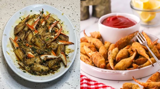Mouthwatering Creole garlic butter and fried crab claws recipes by Chef Steven Leake