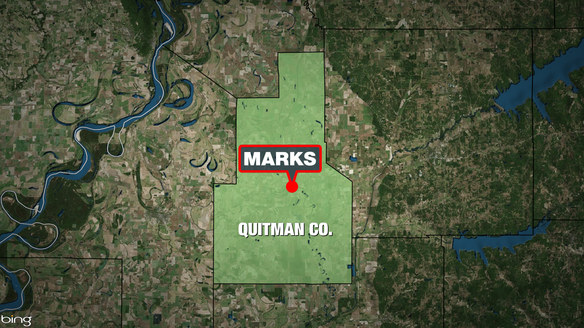 Map of Marks, MS