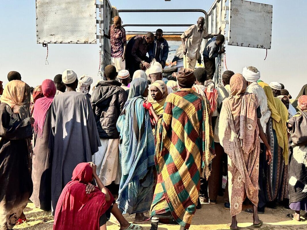 This photo released by The Norwegian Refugee Council (NRC) shows displaced families from el-Fasher at a displacement camp where they sought refuge from fighting between government forces and the RSF, in Tawila, Darfur region, Sudan, Friday, October. 31, 2025. (NRC via AP)