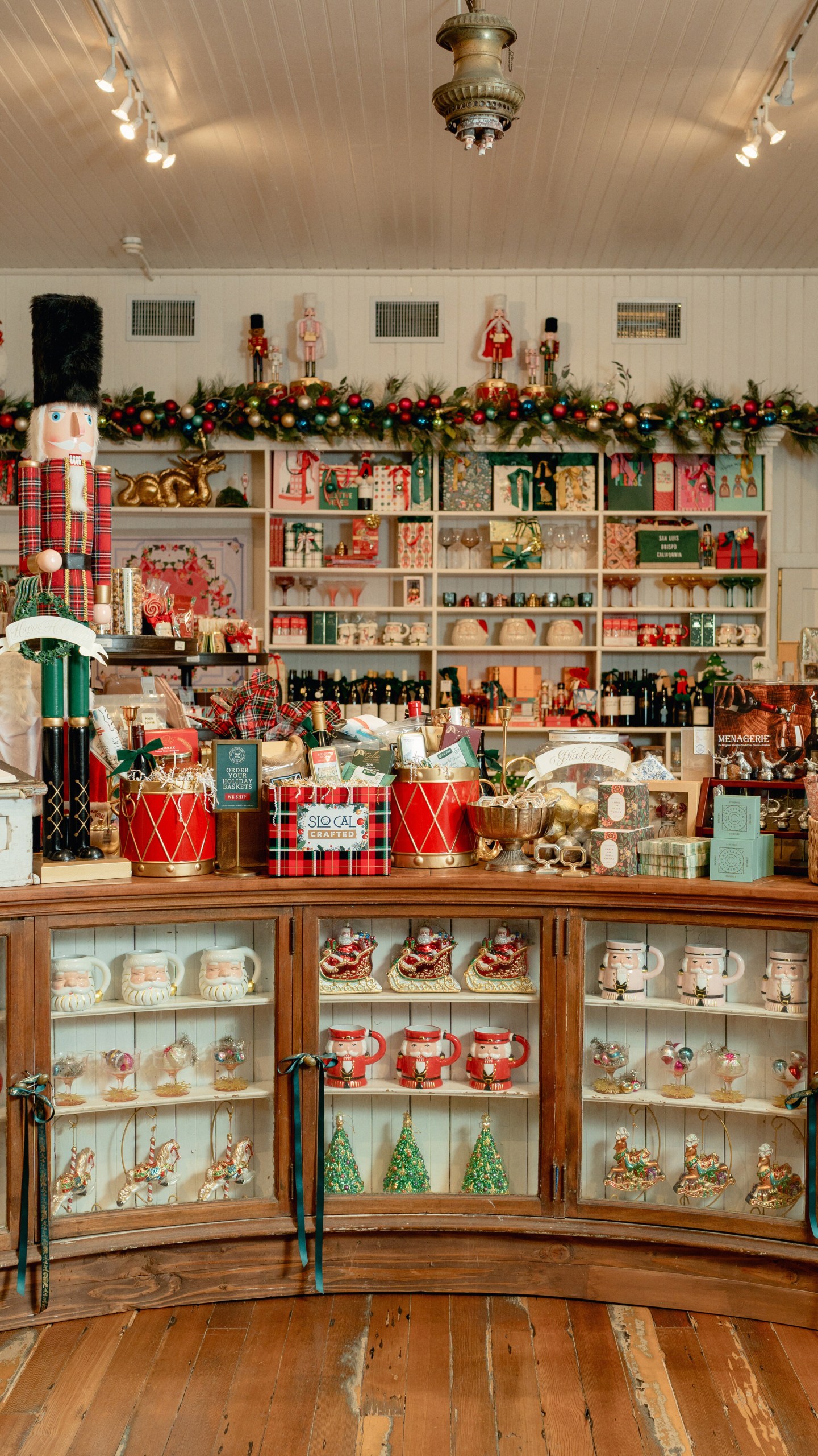 This photo provided by Ah Louis Store shows the store decorated for the holidays on Nov. 24, 2025 in in San Luis Obispo, Calif. (Ah Louis Store via AP)