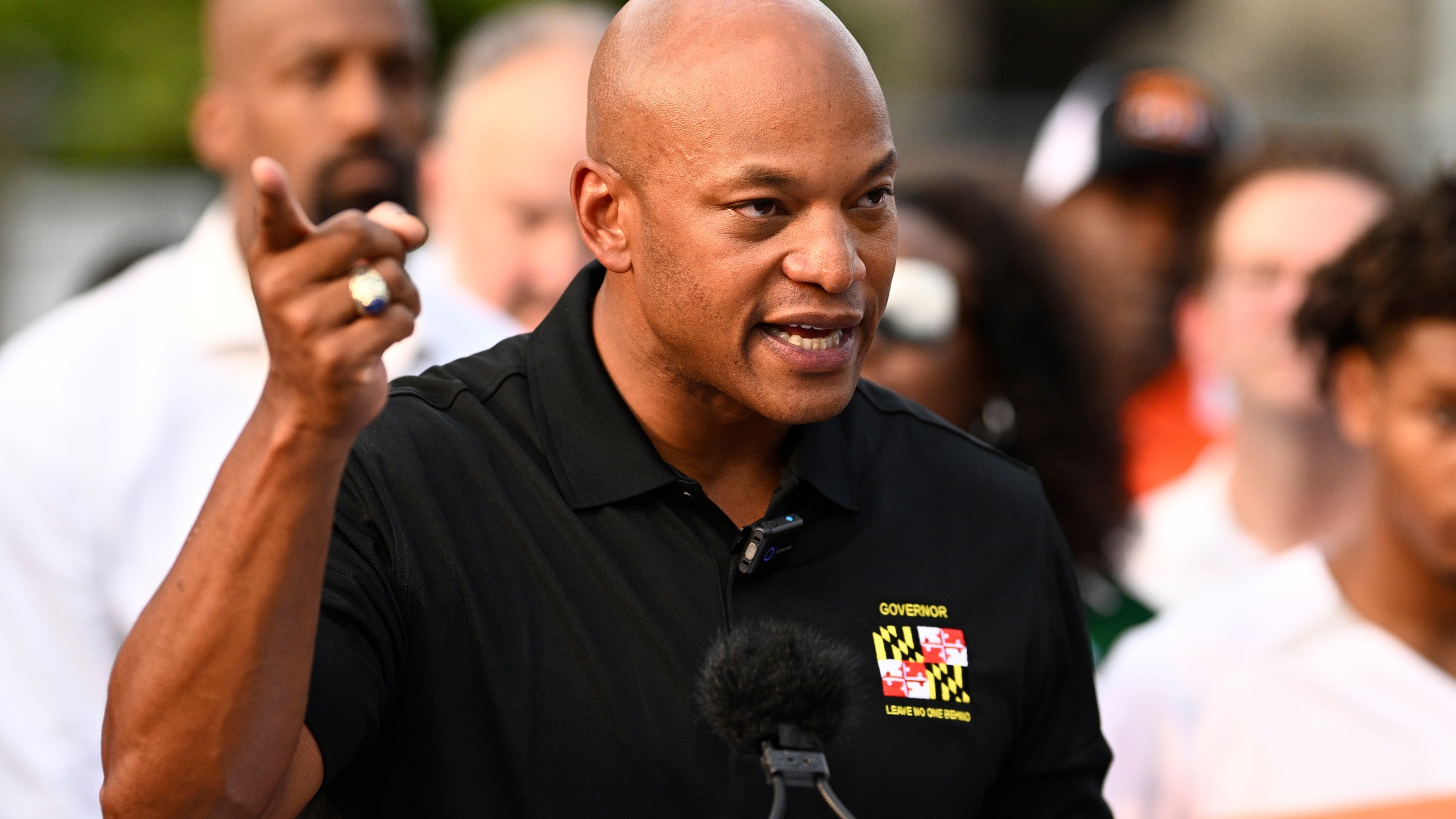 FILE - Maryland Gov. Wes Moore speaks during a news conference, Sept. 5, 2025, in Baltimore. (AP Photo/Nick Wass, File)